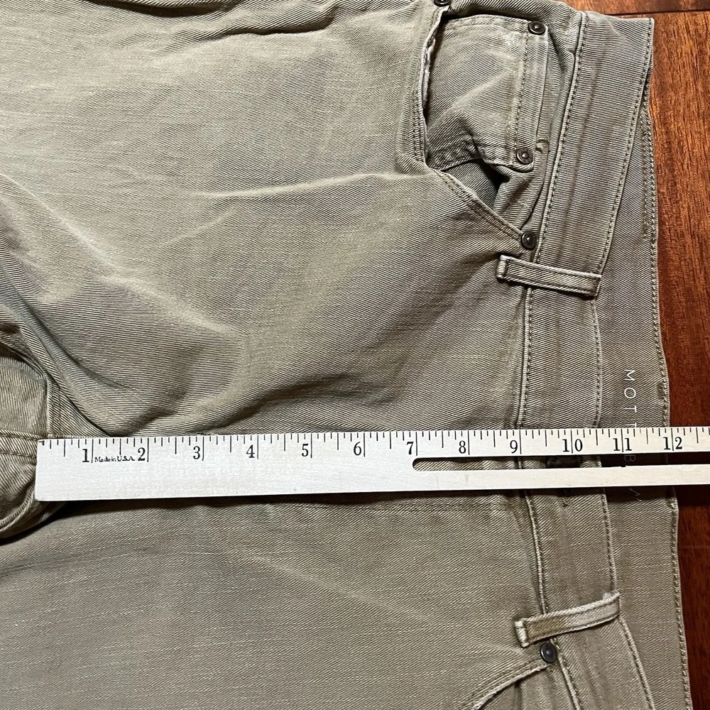 Mott & Bow Jeans Mens 36x30 Fits 36x28 Tan Beige Stretch Straight Leg Casual